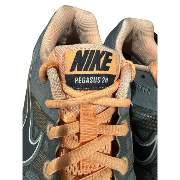 Nike Pegasus 28 Sneakers Flywire Zoom Air Cushion Gray Orange Women's Size 9 - Picture 9 of 9